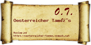Oesterreicher Tamás névjegykártya
